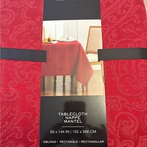 Elegant Red Tablecloth